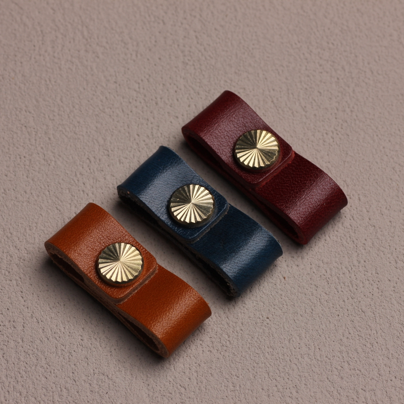 真皮纯牛皮钥匙扣金属扣环可拆卸汽车锁匙扣挂件情侣DIY