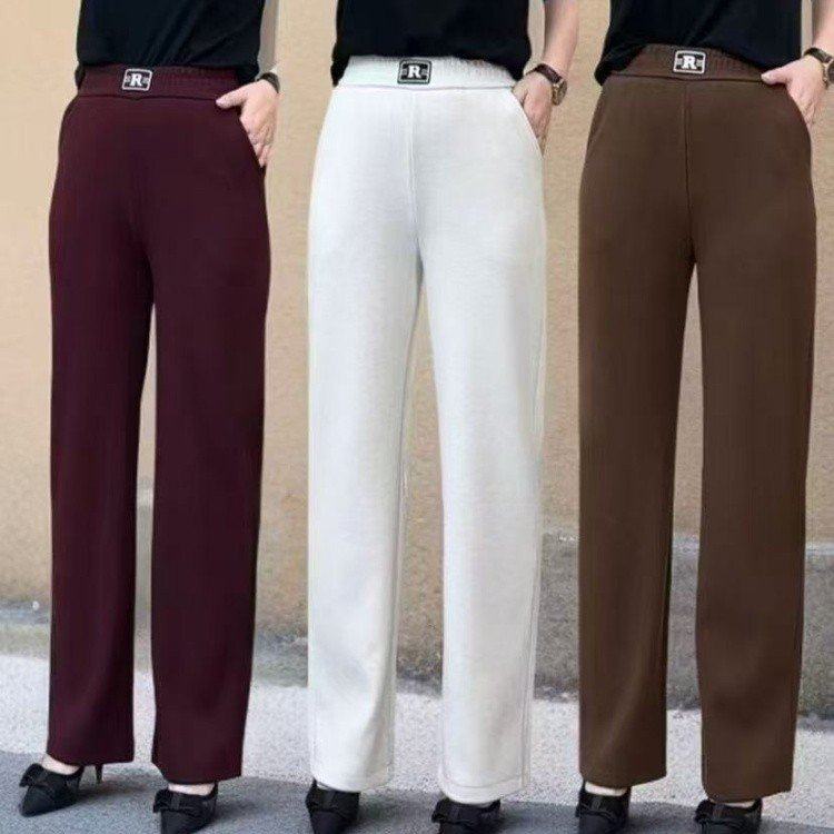 2025新款时尚中年妈妈装休闲百搭长裤显瘦修身宽松直筒运动休闲裤,女装/女士精品,中老年女装,淘宝优惠券,粉丝福利购,淘宝优惠卷