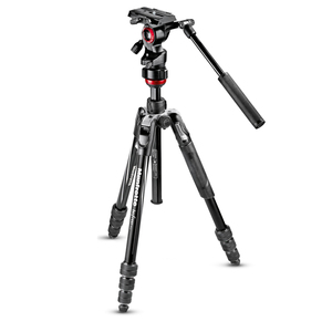 曼富图Befree MVKBFRT-LIVE 摄影摄像反折三脚架液压云台套装旋锁