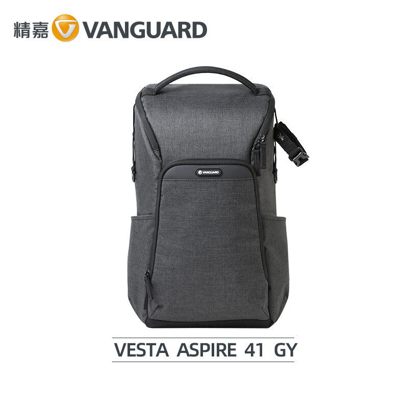 精嘉VESTA ASPIRE 41休闲时尚摄影双肩轻便携专业微单反相机包 灰色/蓝色