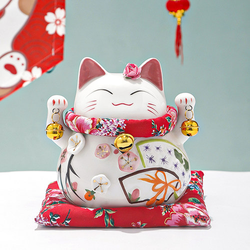 招财猫摆件陶瓷创意礼品家居装饰