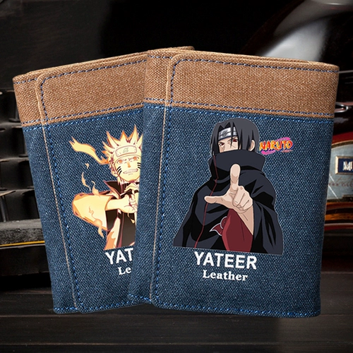 Наруто, модный мультяшный бумажник, кошелек