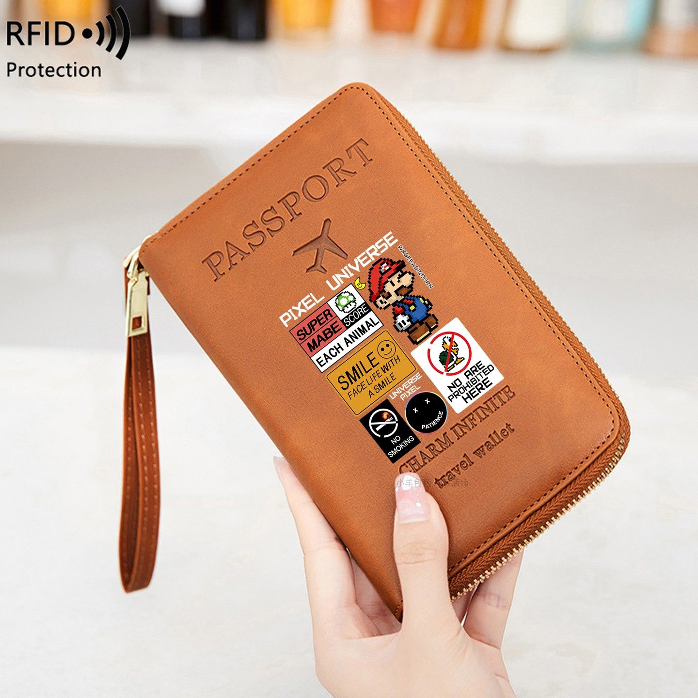 护照包男多功能旅行证件收纳防盗刷大容量拉链高端护照夹钱包一体,箱包皮具/热销女包/男包,证件包,淘宝优惠券,粉丝福利购,淘宝优惠卷