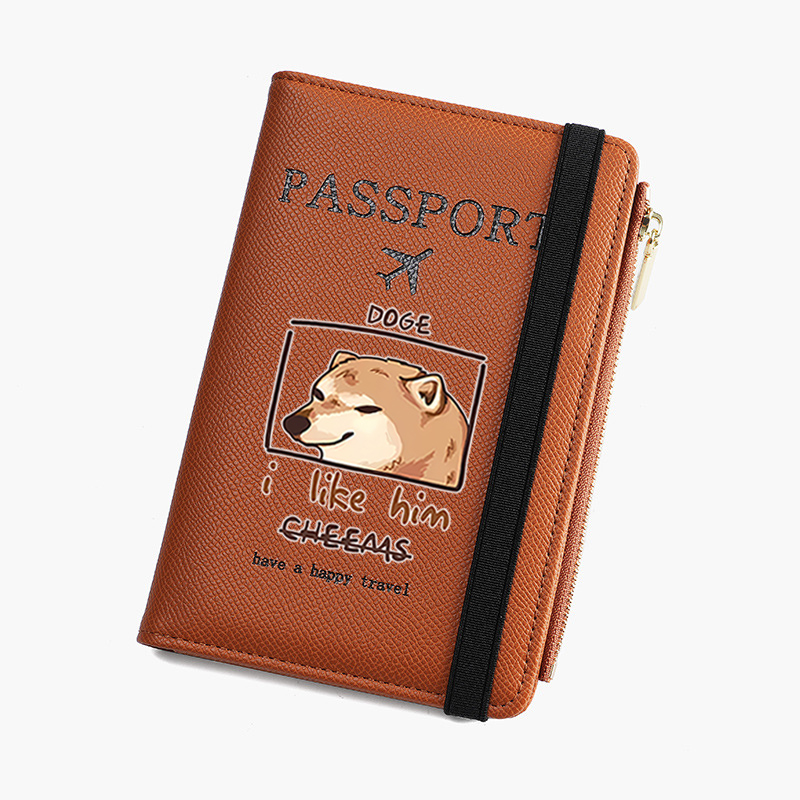 护照包保护套柴犬国潮男女出国旅游防盗刷多功能证件收纳机票夹