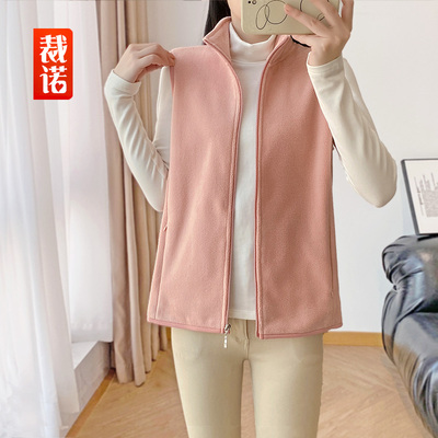 裁诺马甲女款2025新款春秋冬背心摇粒绒坎肩外穿马夹加绒无袖外套
