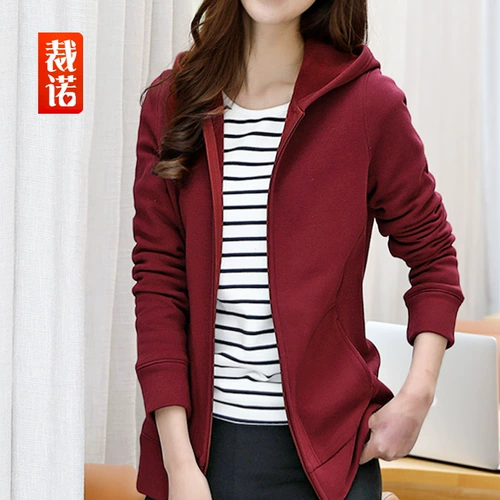 裁诺 Осенняя демисезонная толстовка с капюшоном, весенняя бархатная неваляшка, джинсы с начесом с молнией, кардиган, куртка, большой размер