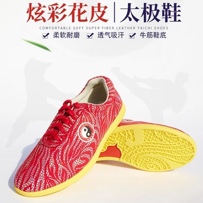 龙拳炫彩花皮新陈家沟太极武术鞋
