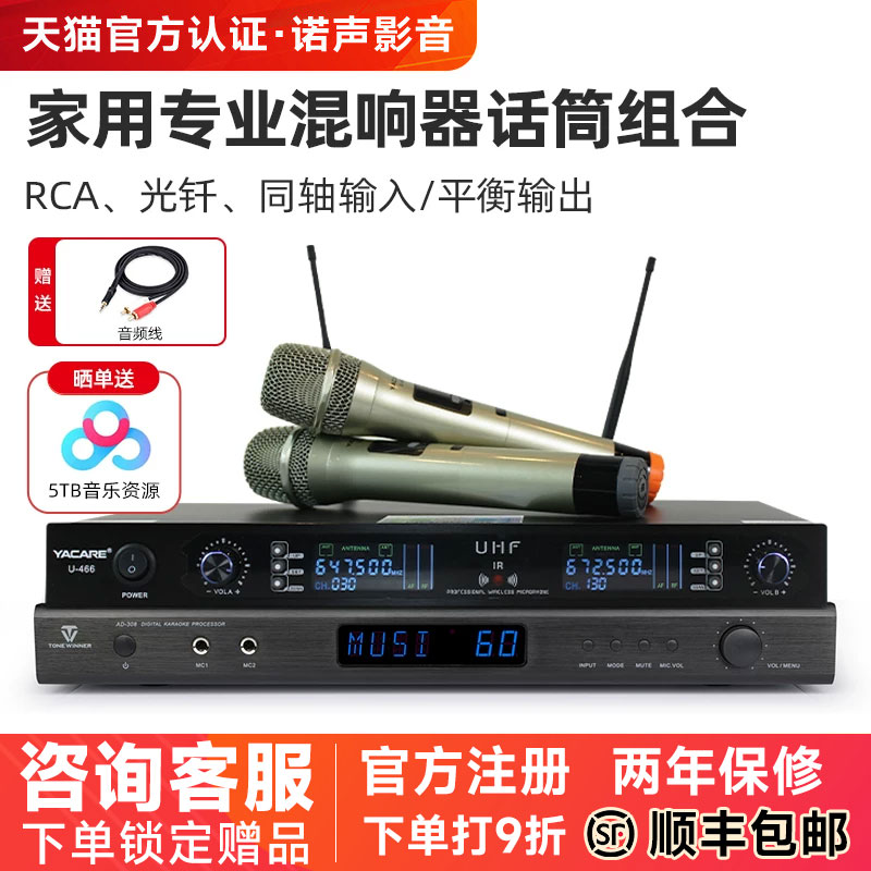 Winner/天逸AD-308专业卡拉ok混响器ktv数字前级效果器话筒音响组