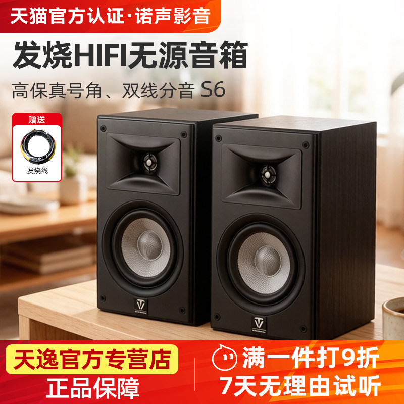 Winner/天逸童笛S6发烧级hifi无源音箱6.5寸重低音高保真号角音响