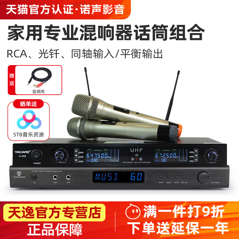 Winner/天逸AD-308专业卡拉ok混响器ktv数字前级效果器话筒音响组