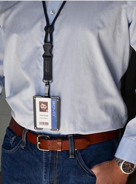 美国GOVO轻便证件夹交通卡身份证信用卡工作证件吊牌识别套挂绳公交饭卡卡套铝钛工作牌卡套挂绳胸牌防盗刷卡