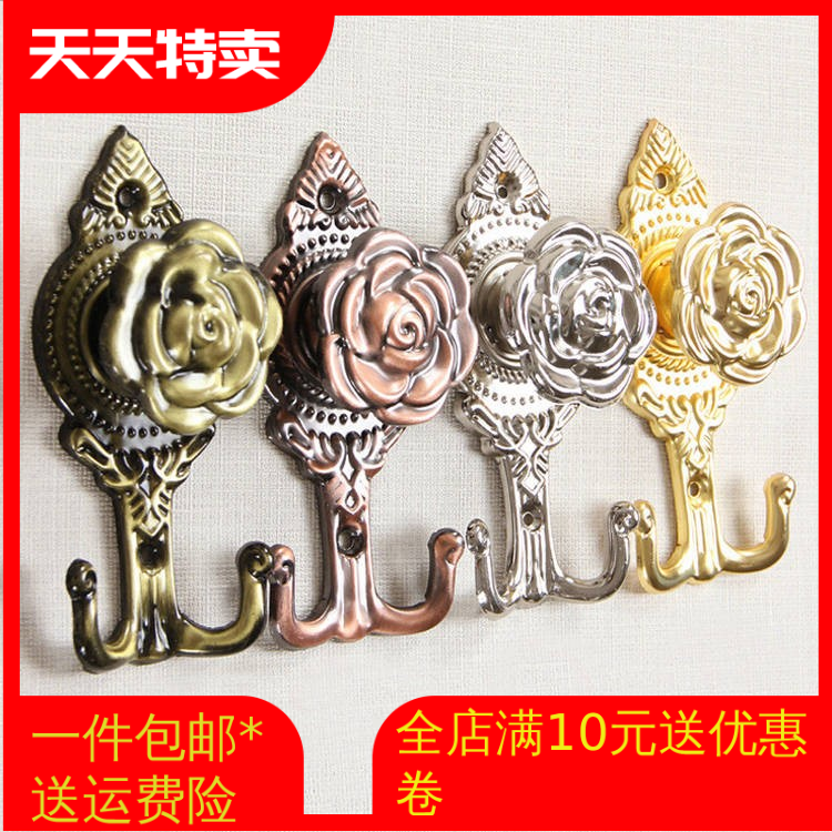 European style Retro high-grade rose Curtain Hook Wall hooks Hanging ball Belt buckle parts decorate Metal Wall hook a pairin the Home Fabric , Curtains and curtain accessories , Accessories accessories , Hook/Hanging ball  category - from Buy2taobao.com to provide professional Taobao agent buy service