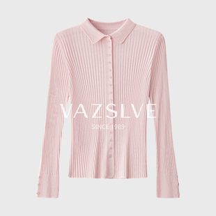 【VAZSLVE/全新奢品】捡漏菌草纤维16针高端针织衫春夏新款显瘦坑