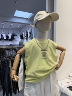 EFF尔菲梵Ec潮牌实体店品质中大男孩童装夏季纯棉无袖背心上衣酷