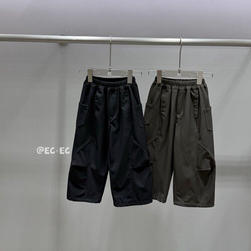 Ec尔菲梵实体店品质潮牌小男孩儿童秋款工装速干直筒裤韩版洋气帅