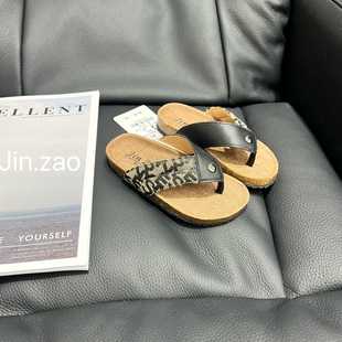 金早JinZao夏天季男女孩儿童潮牌足弓防滑透气老钱风勃肯人字拖鞋