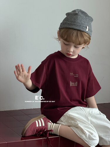 Ec尔菲梵潮牌小男孩宝宝童装夏天休闲韩版设计新款短袖纯棉t恤衫