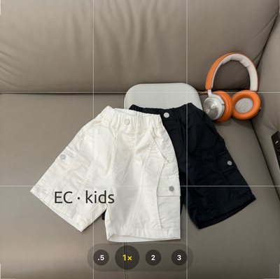 尔菲梵EC潮牌夏天季款男宝宝小童工装口袋5五分短中柔软休闲裤子