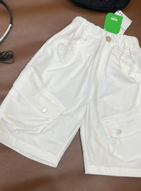 尔菲梵EC潮牌EFF夏天季款男中大童纯棉小白色裤5五分短超软中裤子