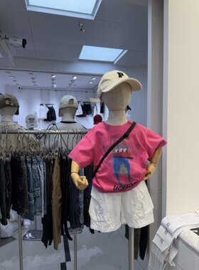 Ec尔菲梵潮牌实体店品质小男孩童装夏天季韩版纯棉卡通短袖t恤衫