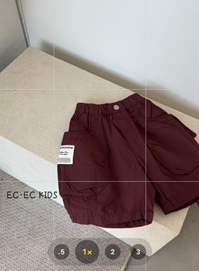 尔菲梵EC潮牌夏天季款男小童装工装口袋5分中裤五分速干运动短裤