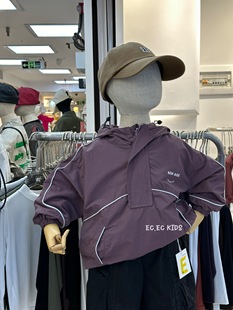 尔菲梵EC港风潮牌童装秋天季款小童长袖半拉链套头风衣冲锋衣外套