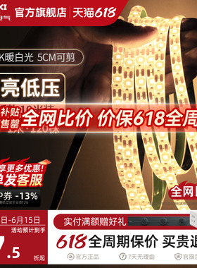 德力西官方led灯带低压电源24v超亮贴片裸板自粘家客厅吊顶橱柜
