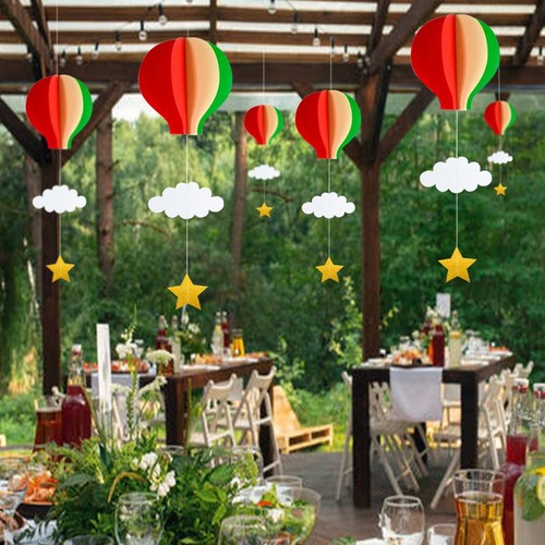 红利节庆用品彩色纸质热气球