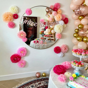 立体花蕊纸花球套装花店橱窗背景墙装饰幼儿园生日婚礼装饰用品