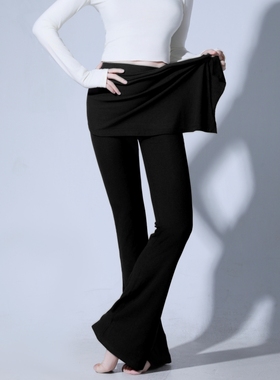 纪小白原创两件套瑜伽裤女户外跑步运动春装高腰提臀显瘦微喇舞蹈