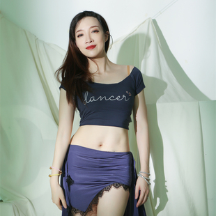 cherrydancer纪小白原创精梳棉舞蹈肚皮舞上衣印花LOGO可定制推荐
