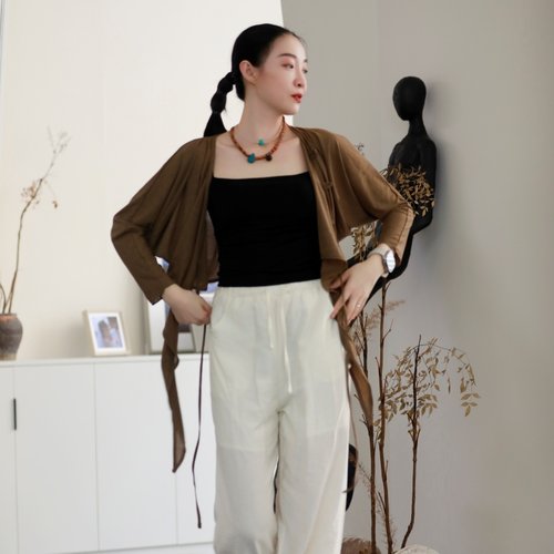 纪小白原创设计感宽松肚皮舞披肩