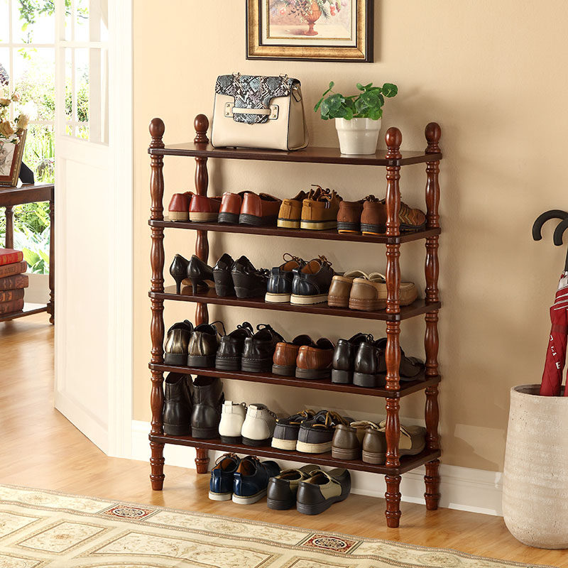 美式实木鞋架多层架欧式复古家用门口鞋柜多层简易收纳架置物架,住宅家具,鞋架,淘宝优惠券,粉丝福利购,淘宝优惠卷