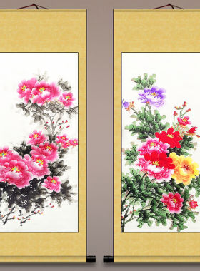 洛阳纯手绘真迹牡丹花开富贵国画