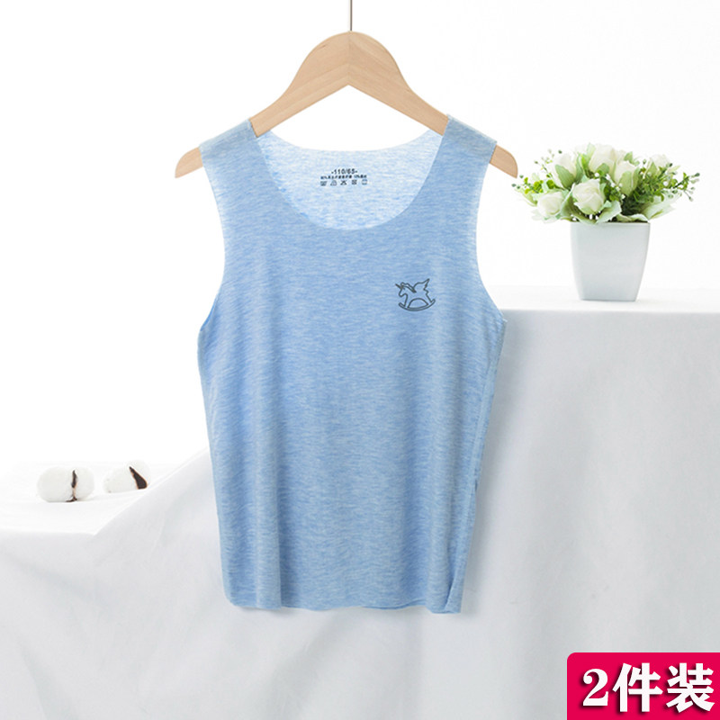 儿童背心内衣男童女童冰丝莫代尔