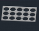 定制直径6.8厘米圆15孔硅胶模深度1厘米镂空模具整张尺寸40@25