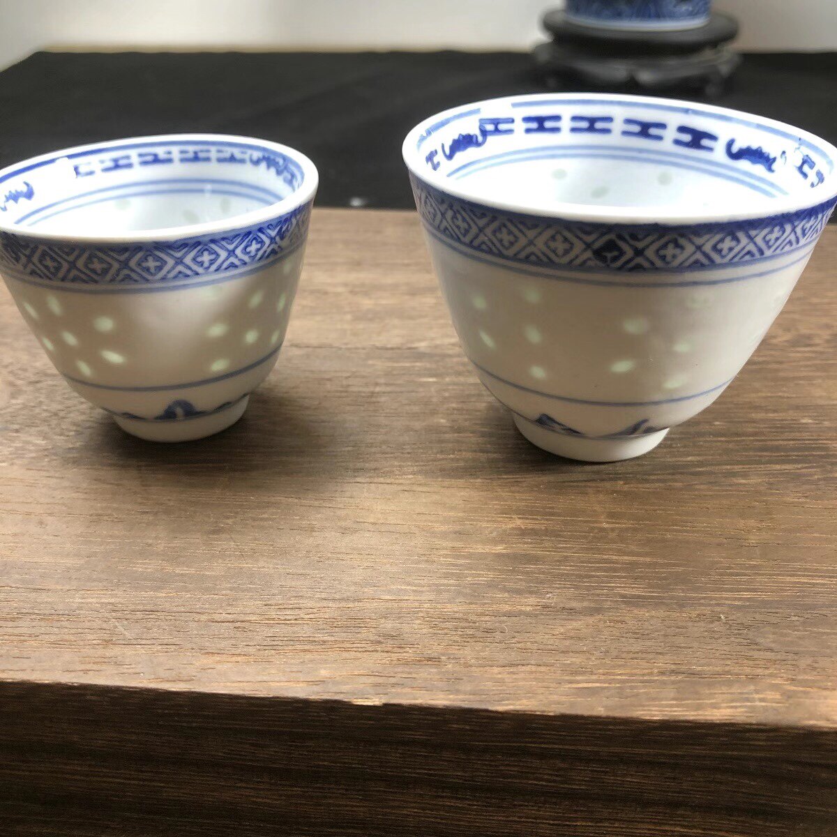 景德镇青花瓷玲珑瓷茶杯酒杯100毫升釉下彩高温瓷