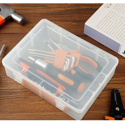 百年好盒样品盒长方形透明塑料配件零件盒EKB-211-1工具收纳盒子