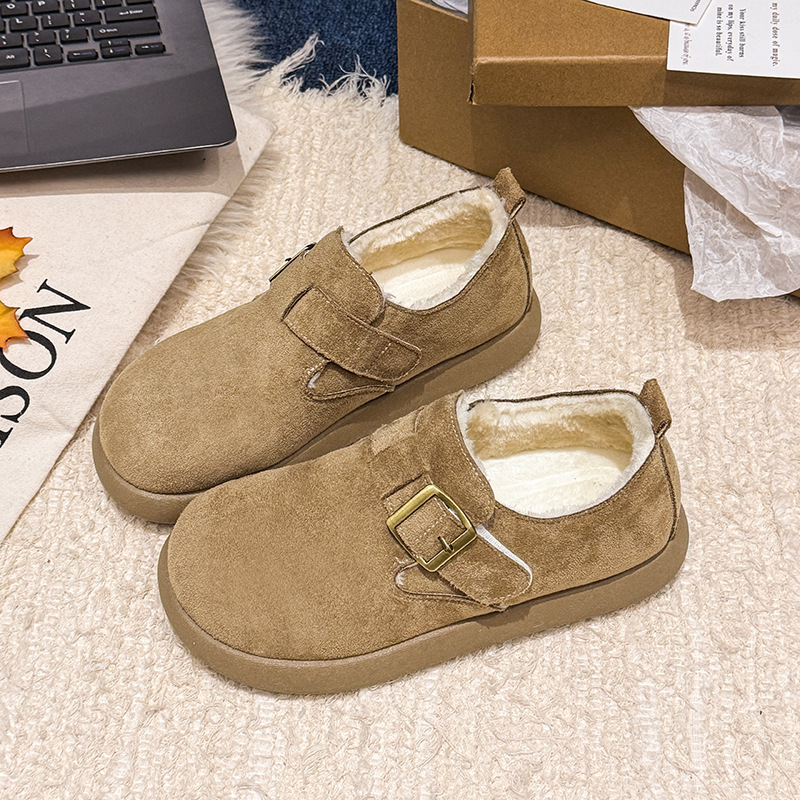 厚底加绒勃肯鞋女2025冬季新款