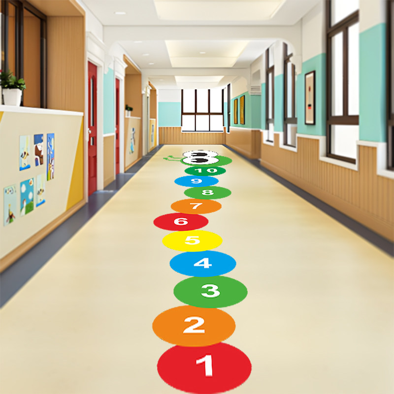 游戏小脚丫地贴数字贴超大幼儿园儿童房卡通自粘定制可爱防水装饰,家居饰品,软装墙贴,淘宝优惠券,粉丝福利购,淘宝优惠卷