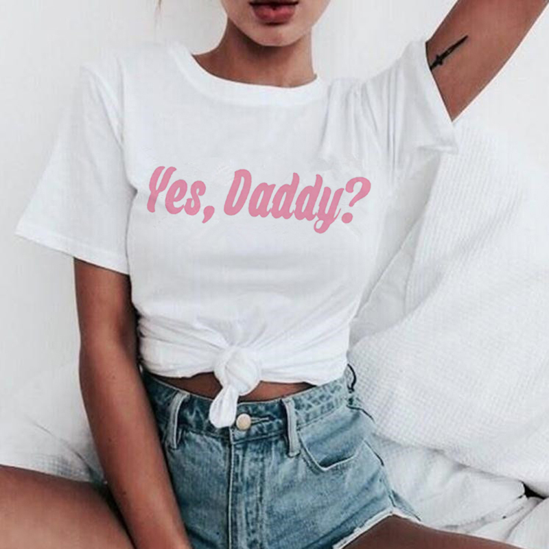 New Yes Daddy T Shirt Women Satan Is My Sugar Daddy T-Shirt 女装/女士精品 T恤 原图主图