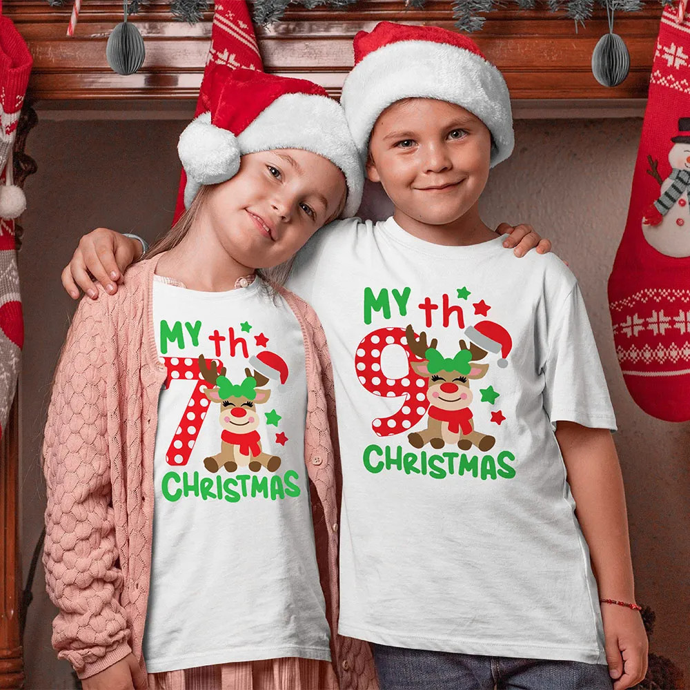Christmas Birthday Number Tshirt 圣诞生日字母印花短袖儿童T恤属于什么档次？