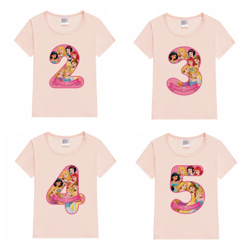 Birthday Princess Kids T Shirt 生日快乐公主数字印花儿童T恤 童装/婴儿装/亲子装 T恤 原图主图