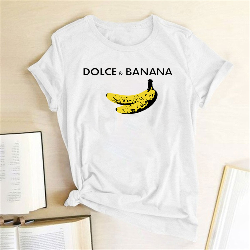 2020 Funny Dolce&banana Printed Women Short Sleeve  T Shirt 女装/女士精品 T恤 原图主图