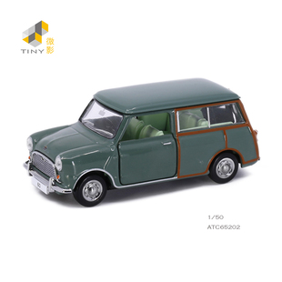 TINY微影 AUSTIN Mini Countryman 木条装饰 绿色 合金汽车模型
