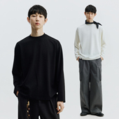 SOMENUM森林 26SS「兰亭序」千鸟锁边线莫代尔肌理亲肤混纺男长袖