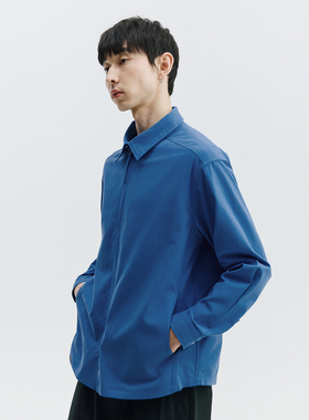 SOMENUM森林 26SS「莱赛尔亚麻」混纺肌理感男女通勤拉链夹克衬衫