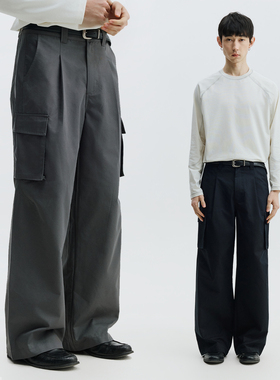 SOMENUM森林 26SS「ki味神裤」大口袋宽松百搭工装裤纯色休闲长裤