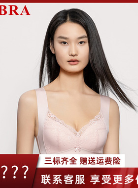 安莉芳旗下E-BRA蕾丝薄款大胸显小内衣女美背无钢圈文胸KB00262