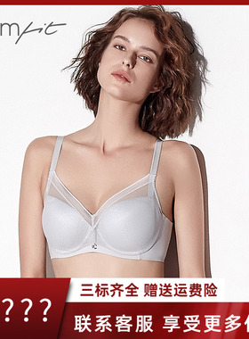 Comfit聚拢防下垂文胸大码大杯大胸显小内衣性感网纱薄款CB00069